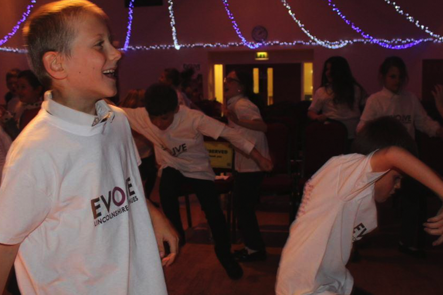 Young people taking part in music project Evolve in Lincolnshire